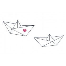 Stickdatei - Papierboot in zwei Ausführungen